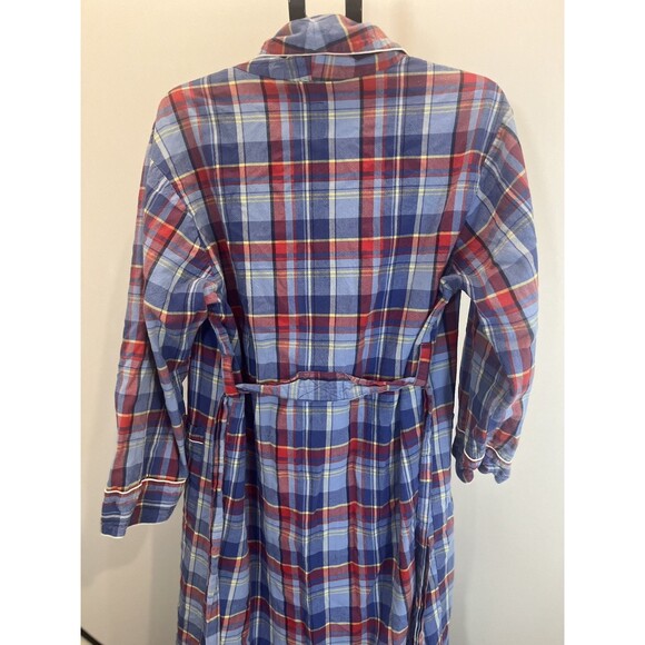 Polo Ralph Lauren Mens Red Multicolor Plaid Sleepwear Robe Small / Medium - Picture 3 of 10